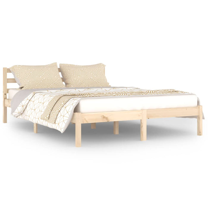 Bed Frame without Mattress Solid Wood Pine 140x200cm