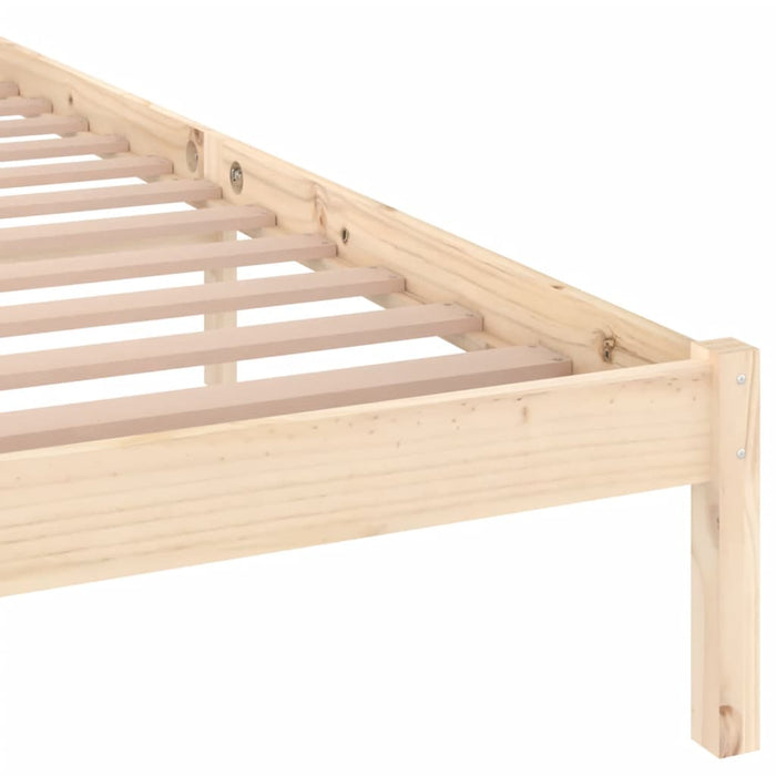 Bed Frame without Mattress Solid Wood Pine 140x200cm