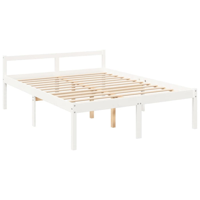 Senior Bed without Mattress White 150x200cm King Size