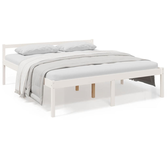 Senior Bed without Mattress White 180x200cm Super King Size