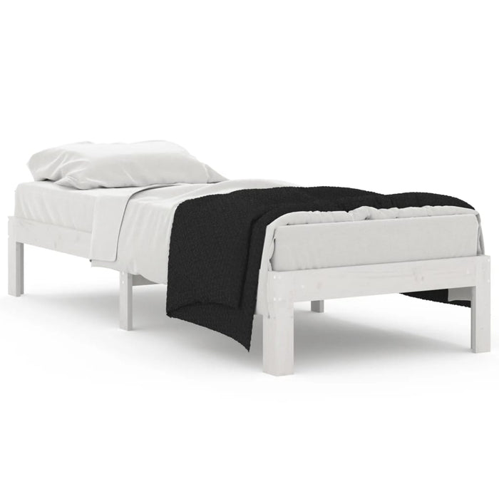 Bed Frame without Mattress White 75x190cm Small Single