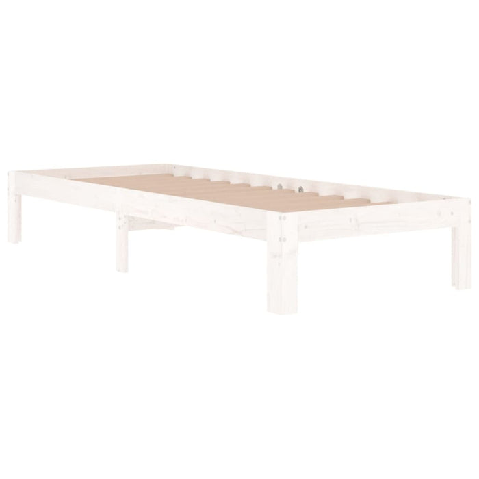 Bed Frame without Mattress White 75x190cm Small Single