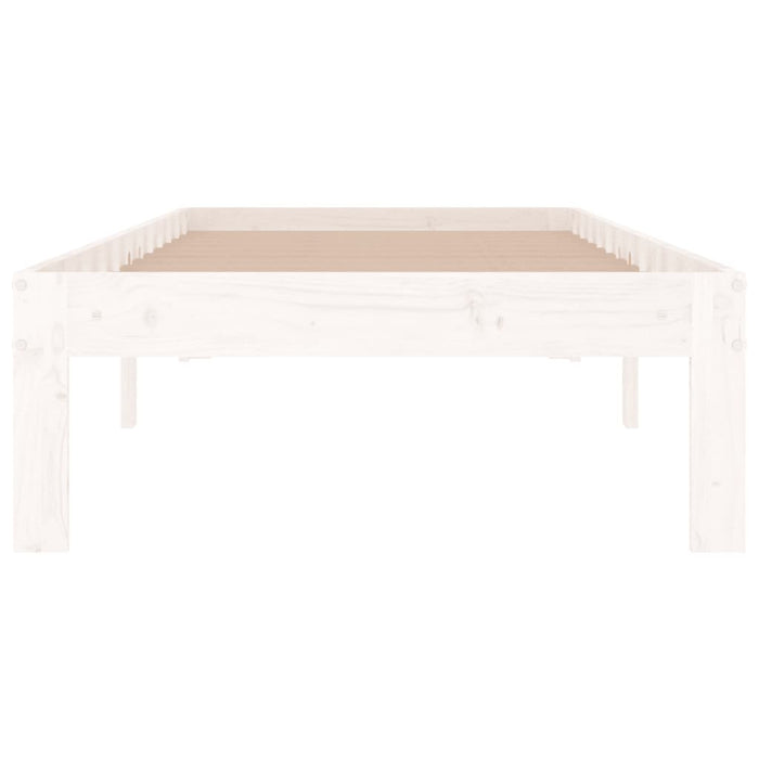 Bed Frame without Mattress White 75x190cm Small Single