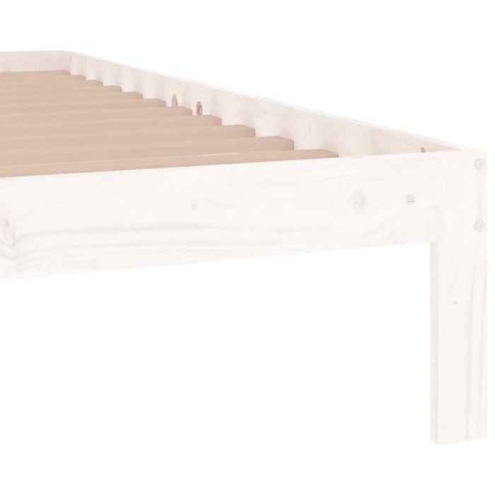 Bed Frame without Mattress White 75x190cm Small Single