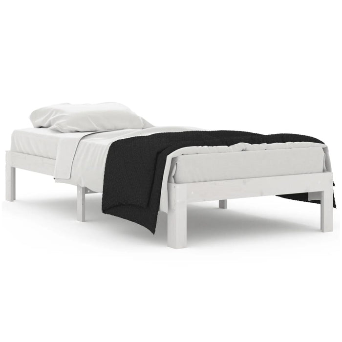 Bed Frame without Mattress White 90x190cm Single