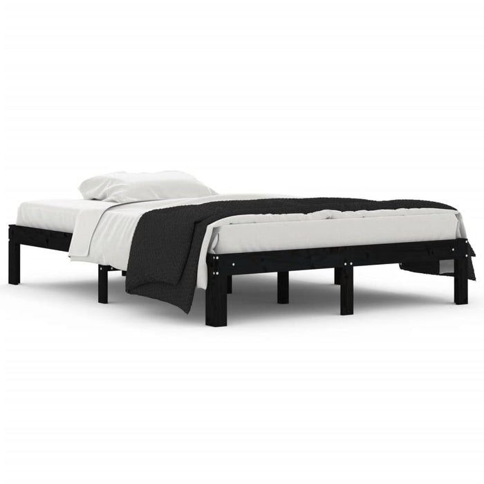 Bed Frame without Mattress Black 135x190cm Double