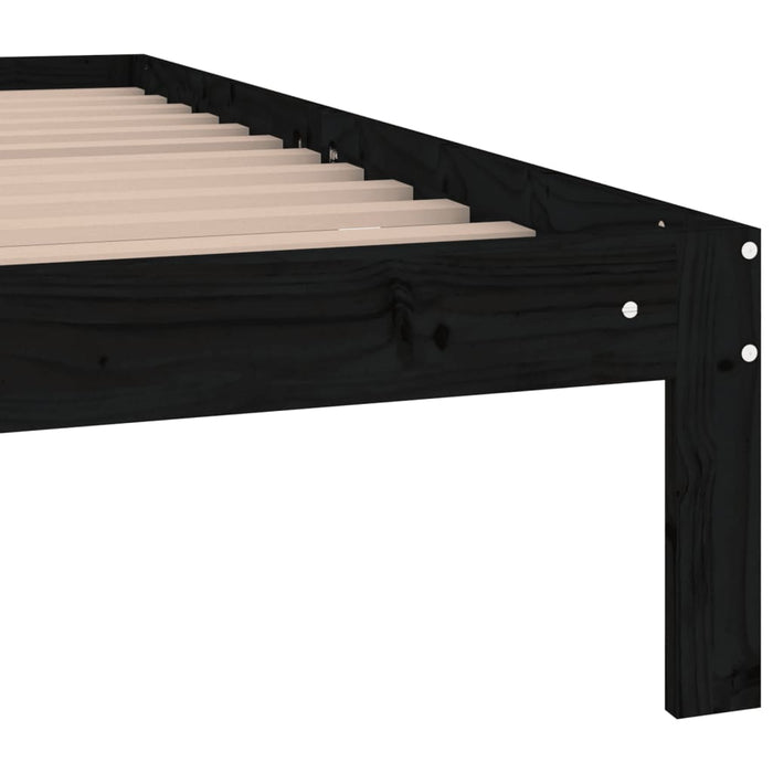 Bed Frame without Mattress Black 135x190cm Double