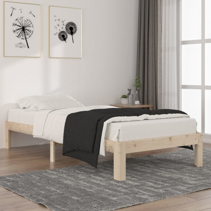 Bed Frame without Mattress Solid Wood Pine 90x200cm