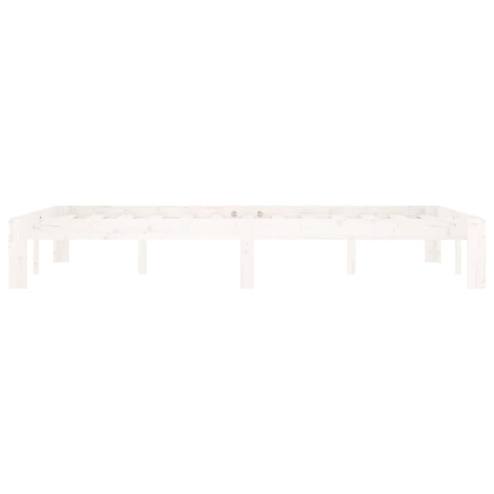 Bed Frame without Mattress White Solid Wood Pine 120x200cm