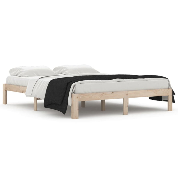 Bed Frame without Mattress Solid Wood 150x200cm King Size