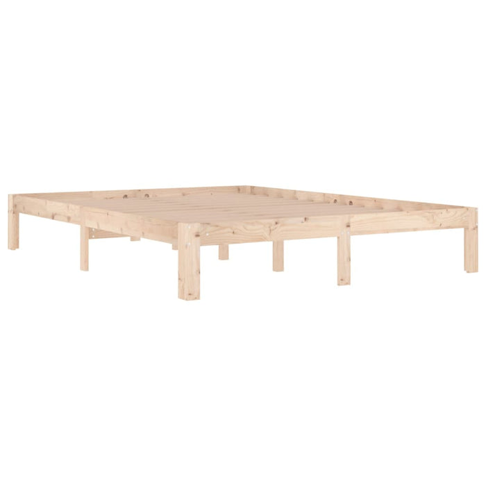 Bed Frame without Mattress Solid Wood 150x200cm King Size