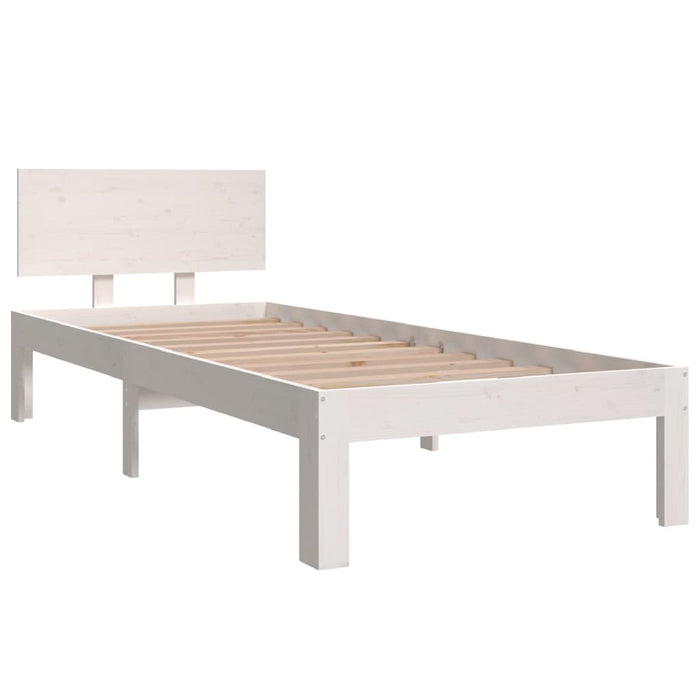 Bed Frame without Mattress White 75x190cm Small Single