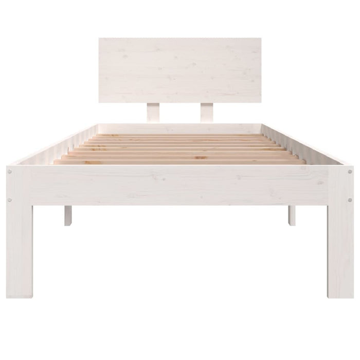 Bed Frame without Mattress White 75x190cm Small Single