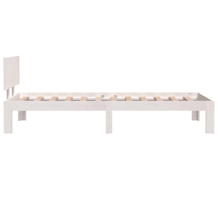 Bed Frame without Mattress White 75x190cm Small Single