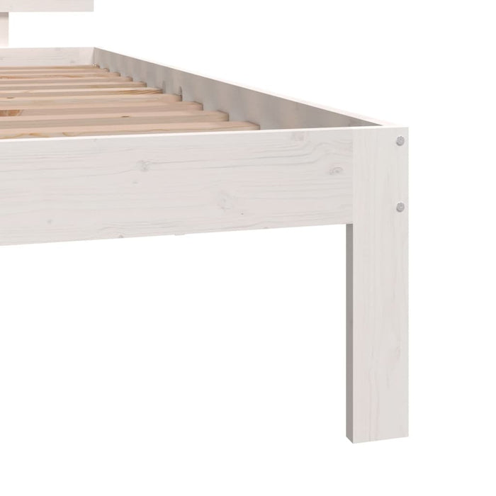 Bed Frame without Mattress White 75x190cm Small Single