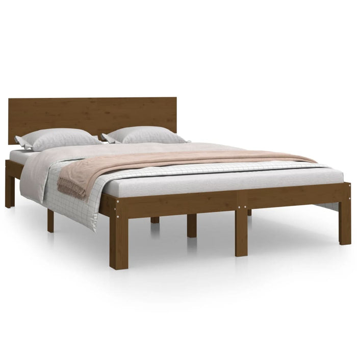 Bed Frame without Mattress Honey Brown 120x190cm Small Double