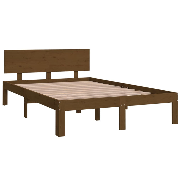 Bed Frame without Mattress Honey Brown 120x190cm Small Double