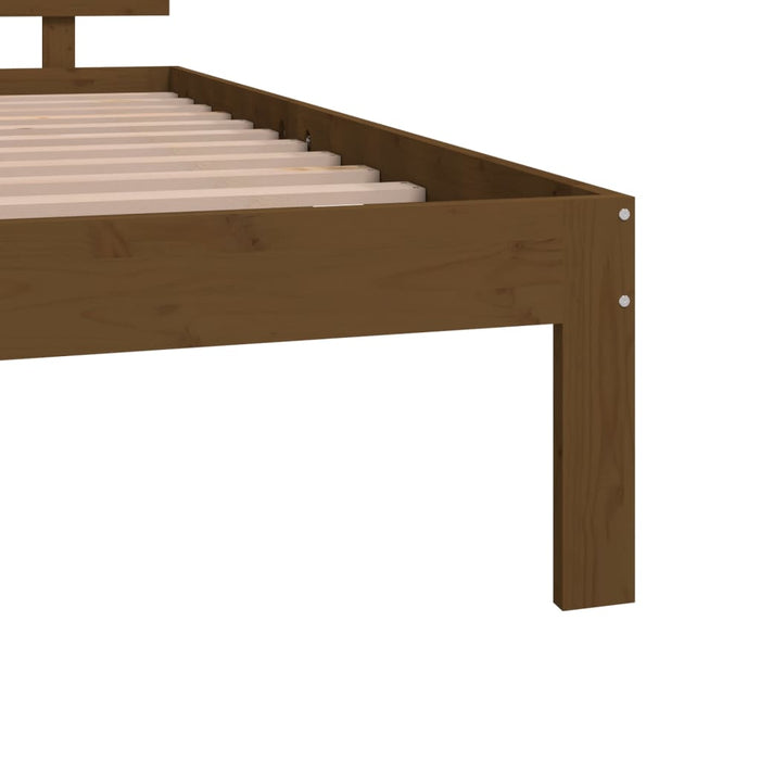 Bed Frame without Mattress Honey Brown 120x190cm Small Double