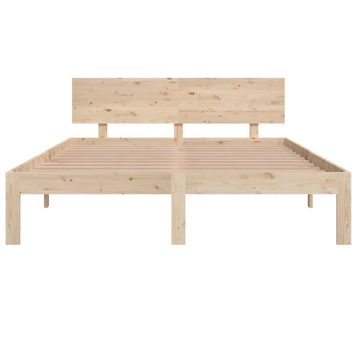 Bed Frame without Mattress Solid Wood Pine 140x190cm