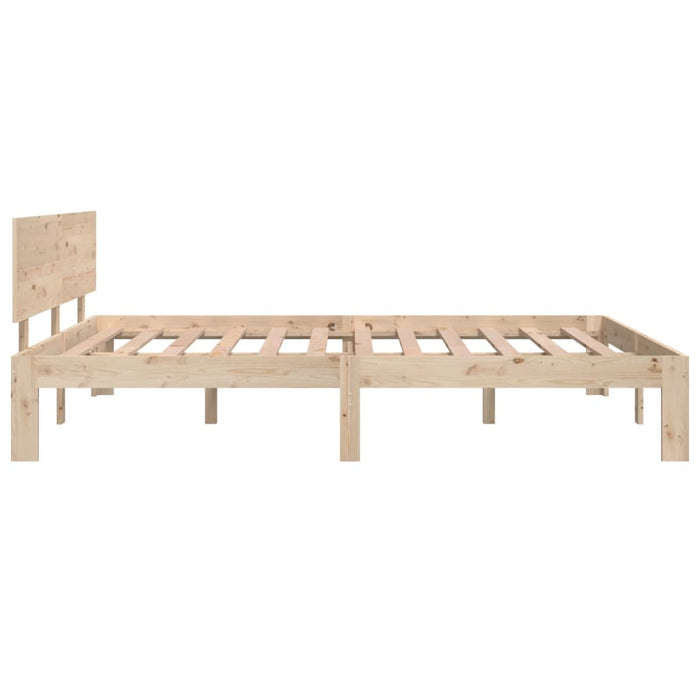 Bed Frame without Mattress Solid Wood Pine 140x190cm