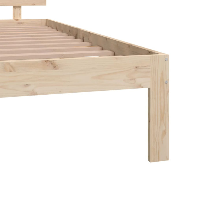 Bed Frame without Mattress Solid Wood Pine 140x190cm