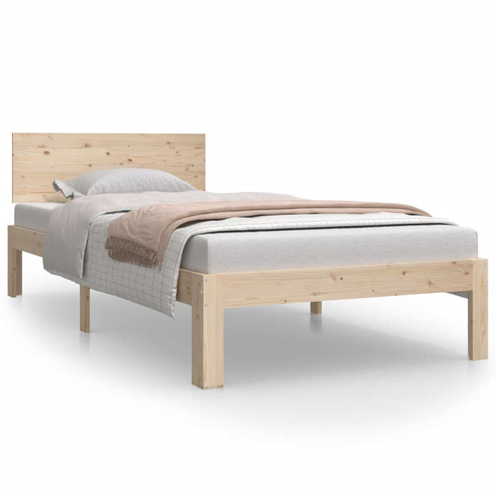 Bed Frame without Mattress Solid Wood Pine 90x200cm