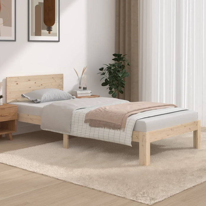 Bed Frame without Mattress Solid Wood Pine 90x200cm