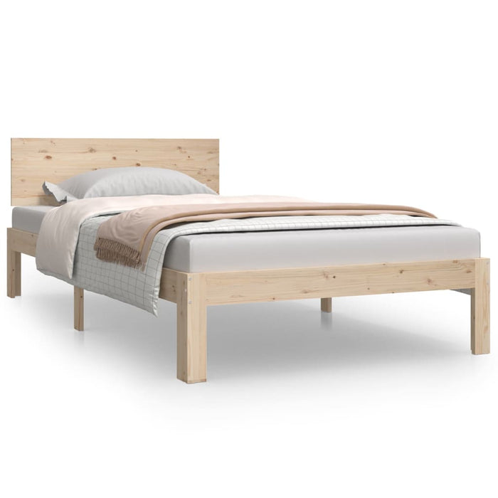 Bed Frame without Mattress Solid Wood Pine 100x200cm