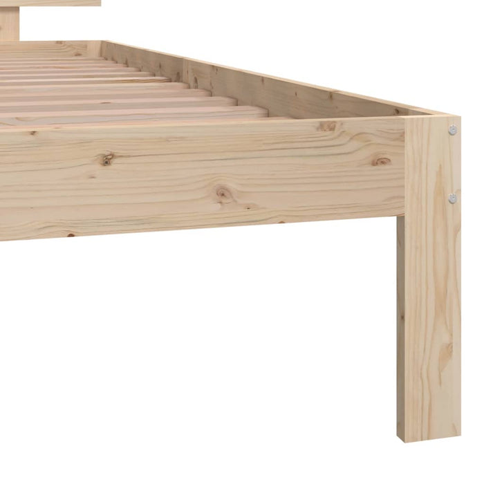 Bed Frame without Mattress Solid Wood Pine 100x200cm