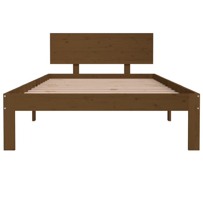 Bed Frame without Mattress Honey Brown Solid Wood Pine 100x200cm