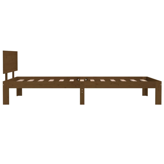 Bed Frame without Mattress Honey Brown Solid Wood Pine 100x200cm