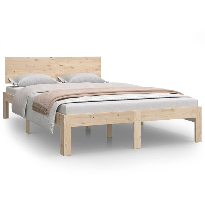 Bed Frame without Mattress Solid Wood Pine 120x200cm