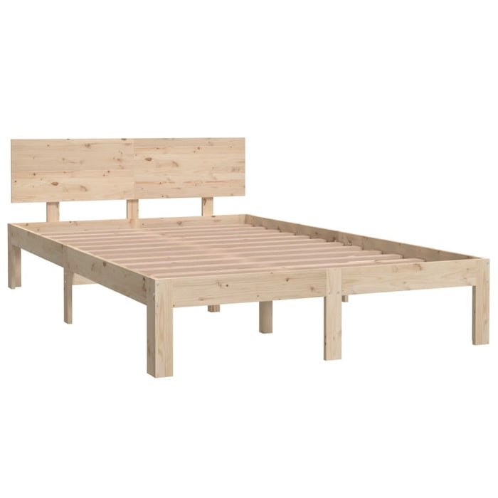 Bed Frame without Mattress Solid Wood Pine 120x200cm