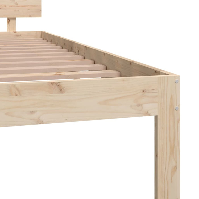 Bed Frame without Mattress Solid Wood Pine 120x200cm