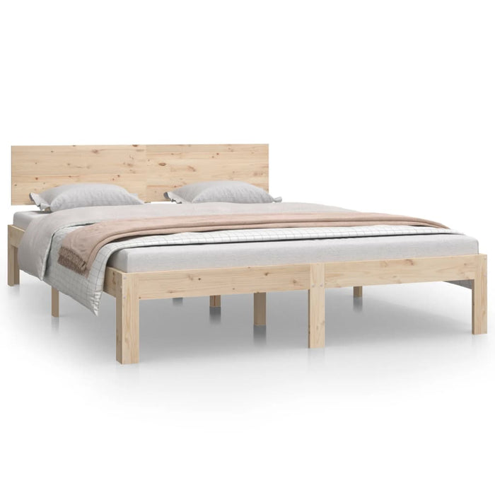 Bed Frame without Mattress Solid Wood Pine 140x200cm