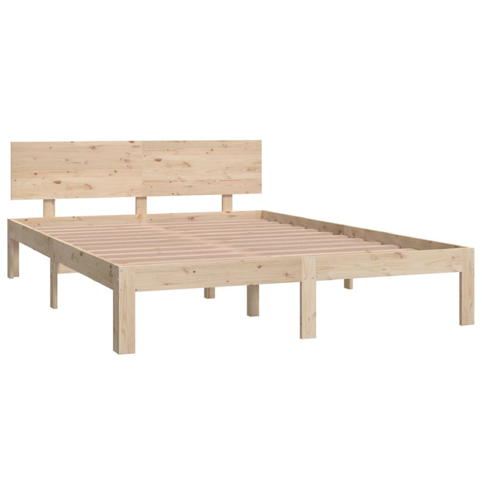 Bed Frame without Mattress Solid Wood Pine 140x200cm