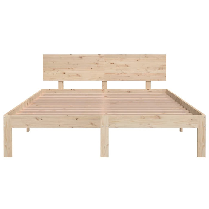 Bed Frame without Mattress Solid Wood Pine 140x200cm