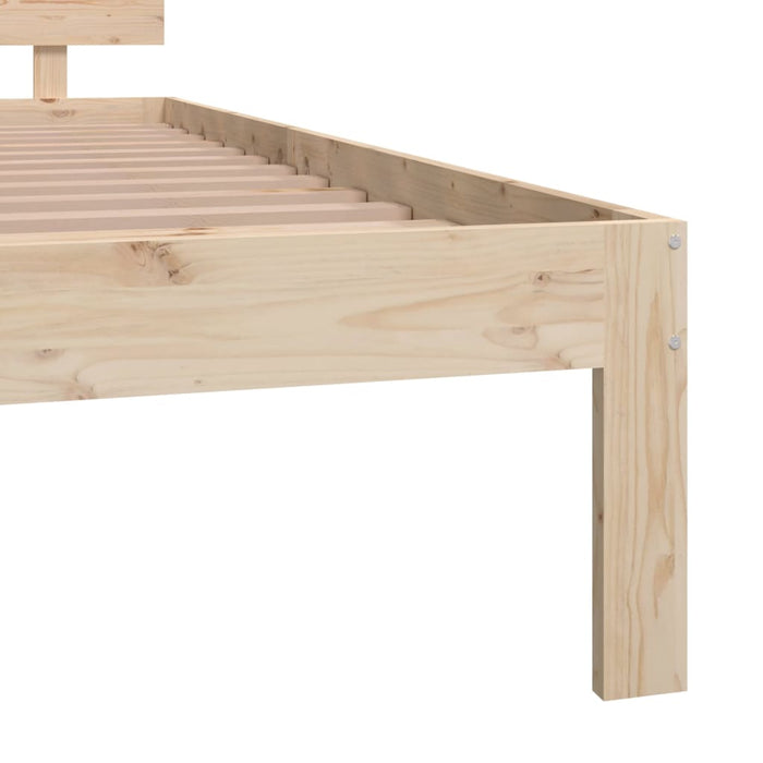 Bed Frame without Mattress Solid Wood Pine 140x200cm