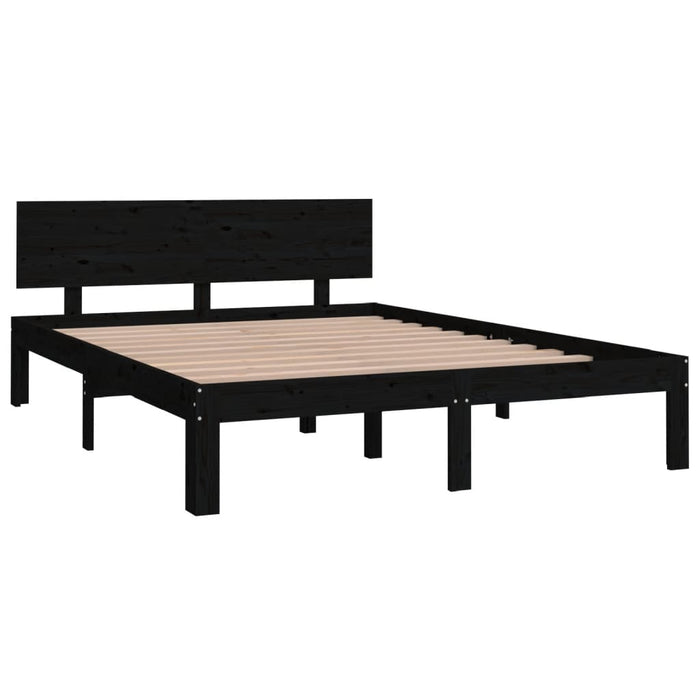 Bed Frame without Mattress Black 150x200cm King Size