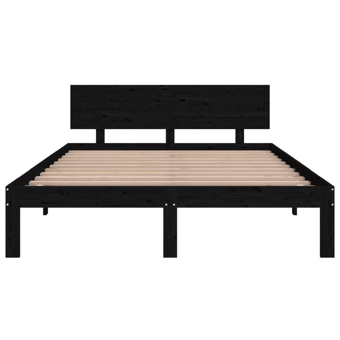 Bed Frame without Mattress Black 150x200cm King Size