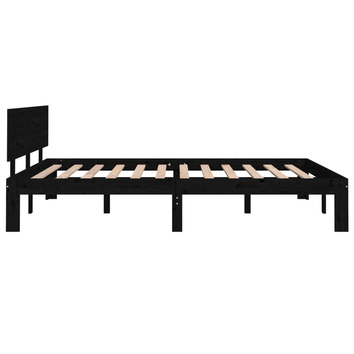 Bed Frame without Mattress Black 150x200cm King Size