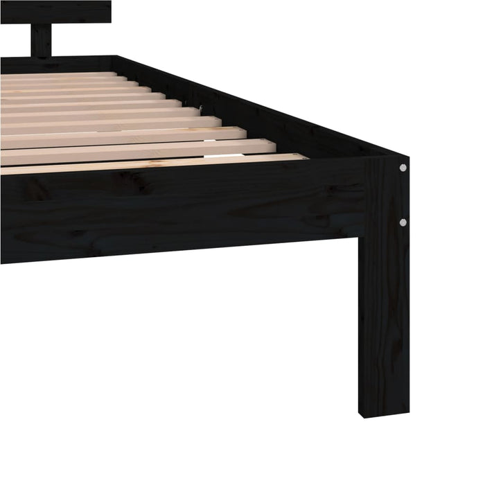 Bed Frame without Mattress Black 150x200cm King Size