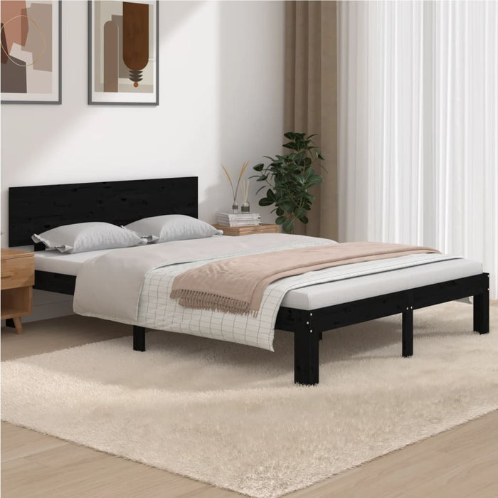 Bed Frame without Mattress Black 150x200cm King Size