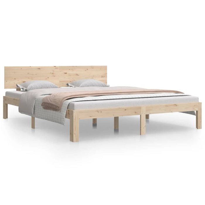 Bed Frame without Mattress Solid Wood Pine 160x200cm