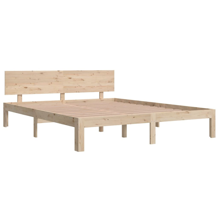 Bed Frame without Mattress Solid Wood Pine 160x200cm