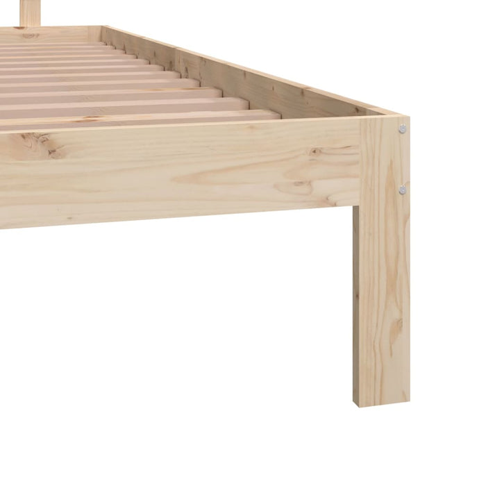 Bed Frame without Mattress Solid Wood Pine 160x200cm