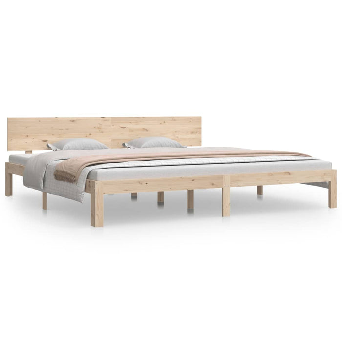 Bed Frame without Mattress Solid Wood Pine 200x200cm