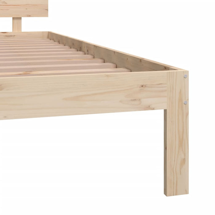 Bed Frame without Mattress Solid Wood Pine 200x200cm