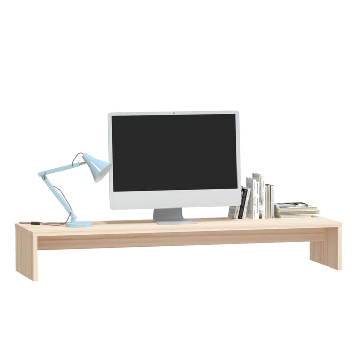 Monitor Stand 100x27x15 cm Solid Wood Pine