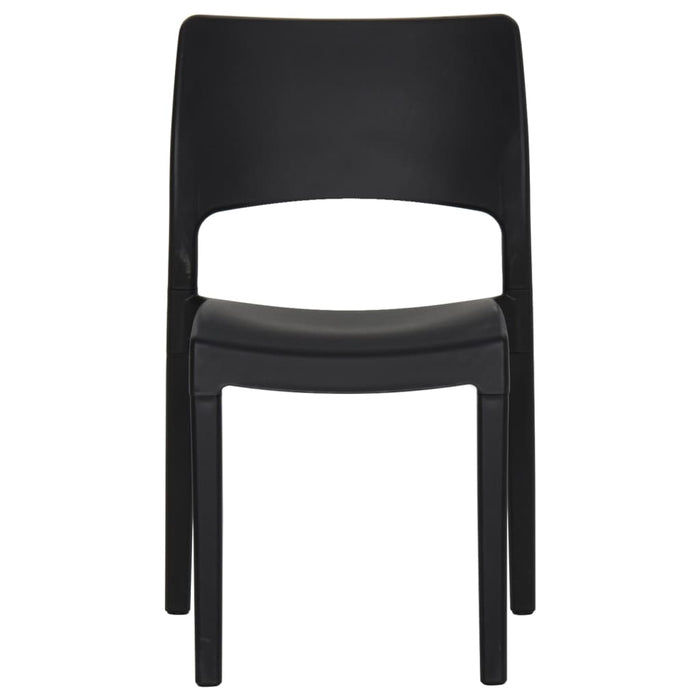 Garden Chairs 2 pcs Polypropylene Anthracite